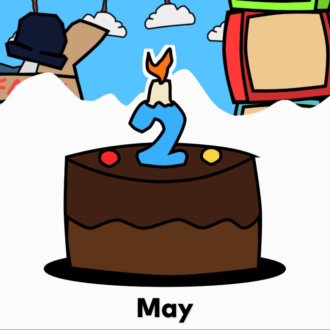 ToyventureGame's tweet photo. Mark your calendars! Toyventure's second anniversary is coming up, and we're ready to celebrate big time!

Log onto Toyventure on May 18th to celebrate with us! You'll also be able to obtain 14+ exclusive items, more details soon. 🎂

#toyventure #virtualworld #MMO https://t.co/DoLXs25rjI