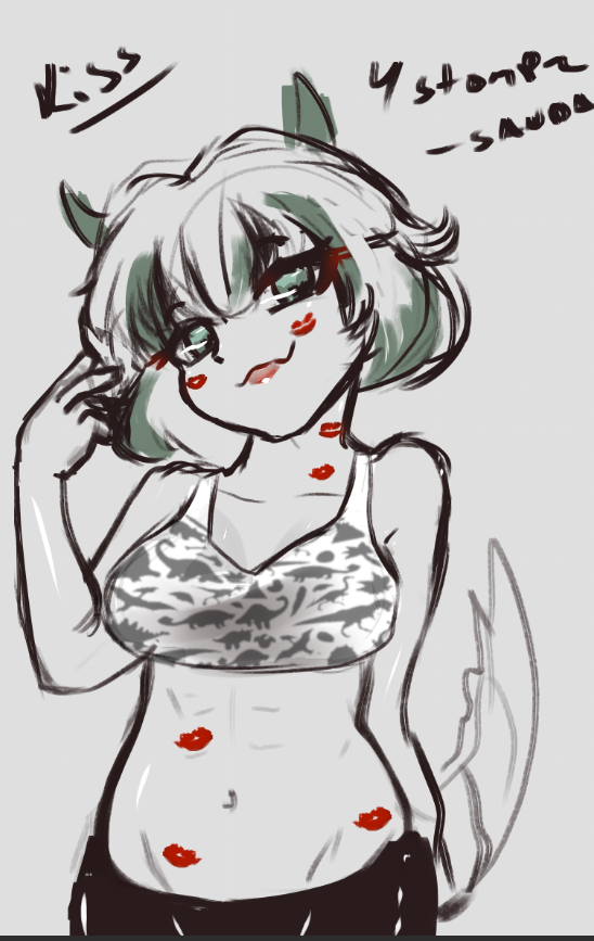 SandaArt's tweet photo. @stomperzpeach here like, a shid ton of kisses, also 2x1 for your request of the day dino 👀 #Stompartz https://t.co/iku4ctQLVd