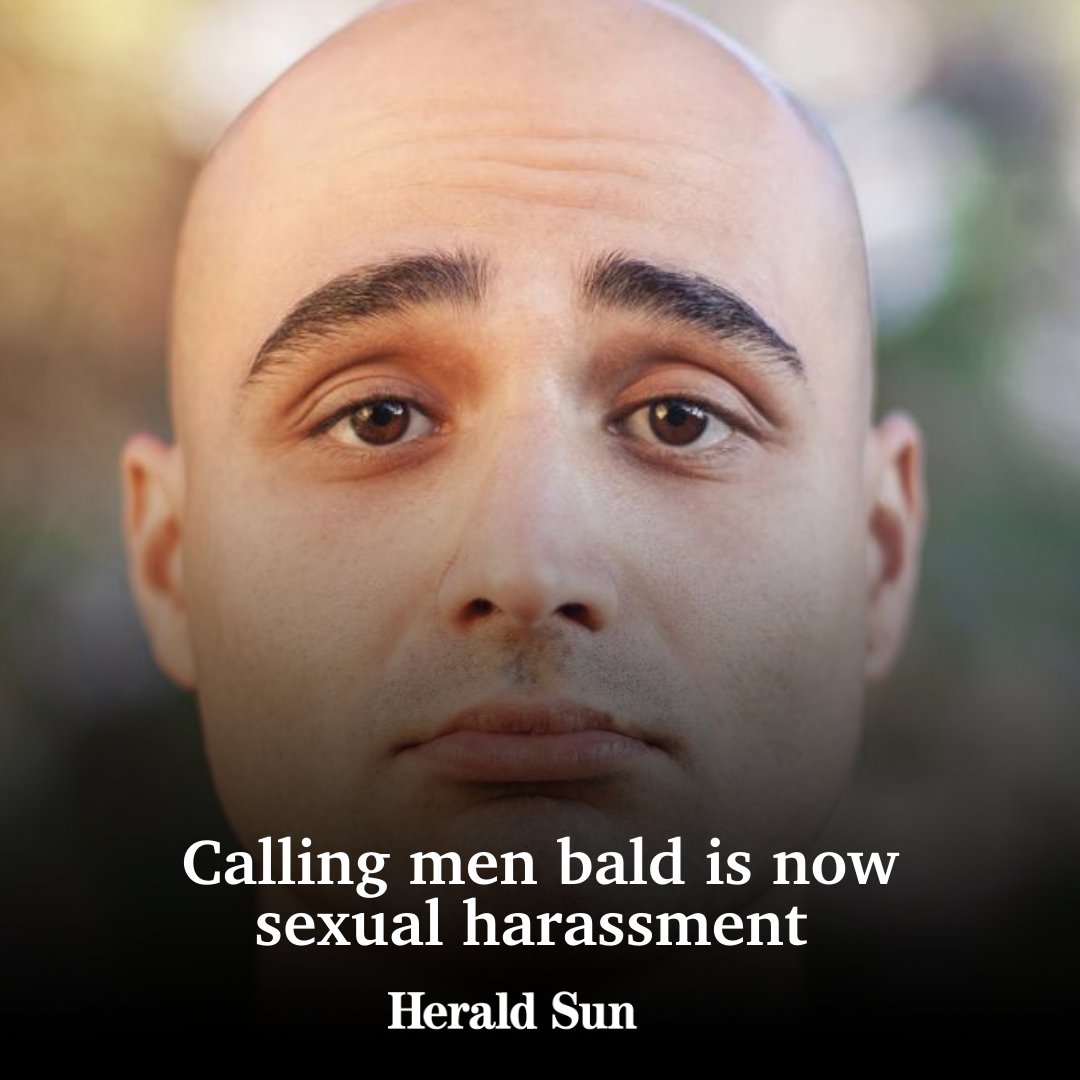 theheraldsun's tweet photo. A tribunal has found that commenting on a man’s baldness is like discussing the size of a woman’s breasts > https://t.co/WB9NupdVRU https://t.co/i7SyT4AATz