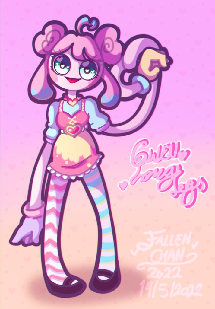 FallenChanUwU on X: New oc toy! (Gwendolyn long legs!/candy