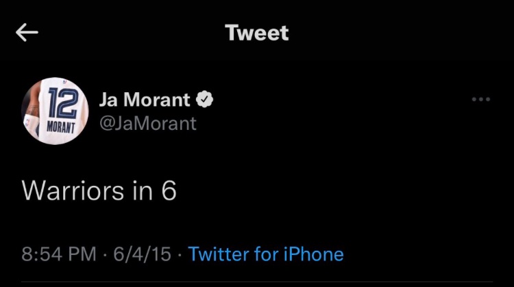 StephPlsWin's tweet photo. W predictions @JaMorant 🔥 https://t.co/lznn8bJSpE