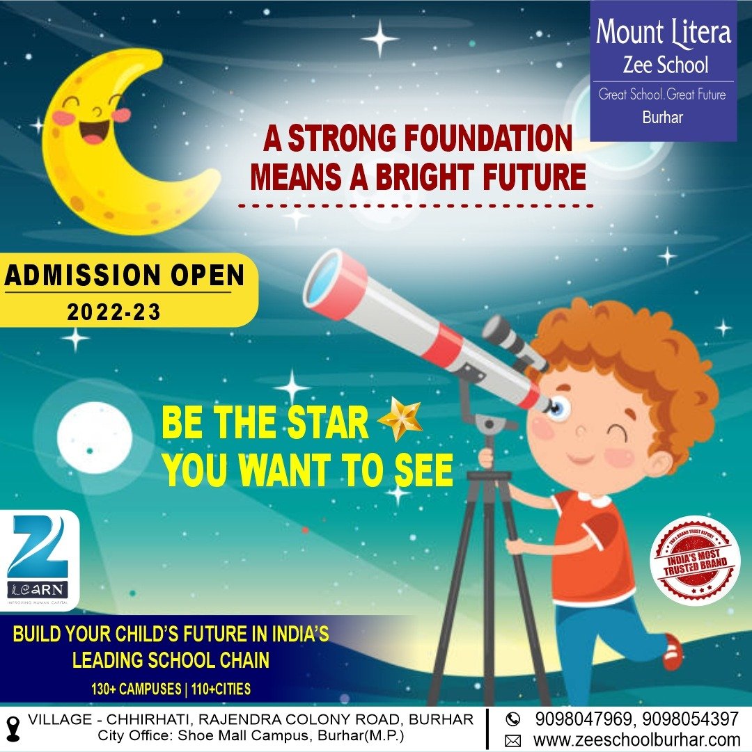 MLZSBurhar's tweet photo. The importance of a strong foundation cannot be emphasized enough.
Building a strong base is the key to your child's success.
Ensure your child has the right foundation for education with Mount Litera Zee School.
Admissions are open for AY 2022-23.
#MLZS #MLZSStudents #Education https://t.co/g4ymkDQA2T