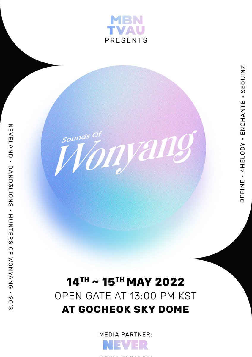 [MY Update • #MY_업데이트]

#이예은, #송현빈, and #정시연 will perform at 𝗦𝗼𝘂𝗻𝗱𝘀 𝗼𝗳 𝗪𝗼𝗻𝘆𝗮𝗻𝗴 by MBN TV which will be held at Gocheok Sky Dome. They will present pleasant songs for your ears.

📎 bit.ly/38xff0y