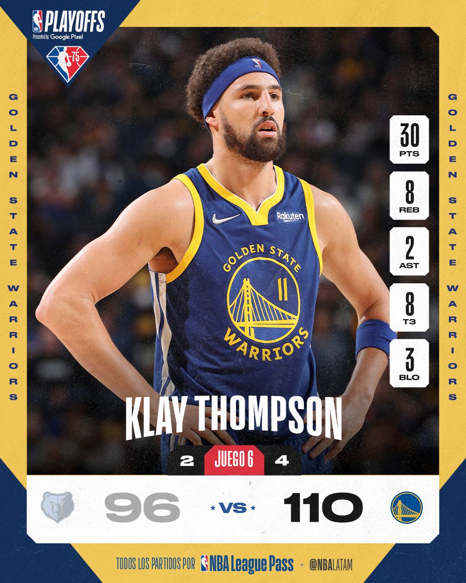 El Oeste tiene a su primer finalista: Golden State Warriors 🌉

#NBAPlayoffs