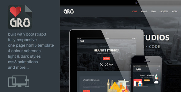 stylelibreview's tweet image. Granite - One Page Responsive Bootstrap3 Template
stylelib.org/away/?id=320557

#bootstrap3 #css3animations #flat #flatdesign #parallax #preloader #scroll #sitetemplates #sliderrevolution #spiralpixeldesign #themeforest #creative #singlepage #onepage #responsive