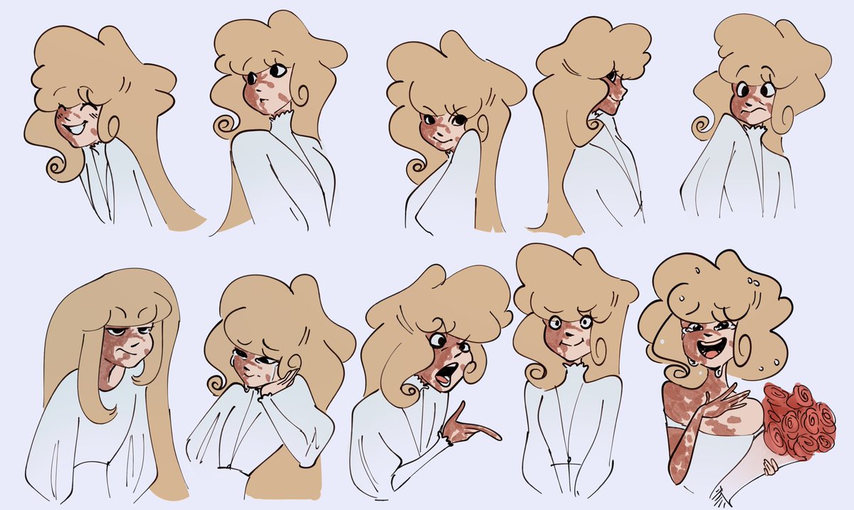 bellapgart's tweet photo. Turnaround and expression sheet of my character Esme! https://t.co/fPVVNjc5KS