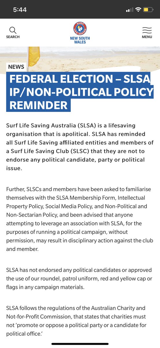 ⁦@wendy_harmer⁩ ⁦@MikeCarlton01⁩  from the SLSNSW website. #mackellarvotes #auspol #failinski