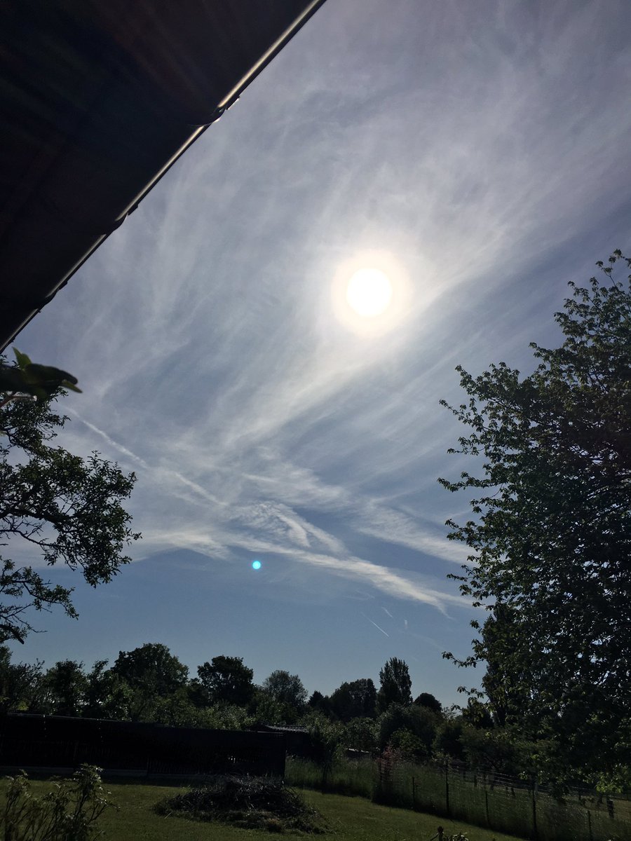 Kate5291350533's tweet photo. Ça fait plus d’une heure qu’ils sont passés et le ciel est voilé, blanc laiteux , #chemtrails voilent le soleil , fini le ciel bleu ! Ça s’étale ! Dans le temps les traces s’effaçaient direct #comtrails ! Peut être bousiller aussi les céréales !! Les productions , nos jardins https://t.co/6rcG1WicvE