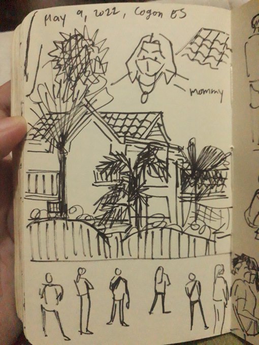 sketches from election day while waiting in line. how do artists sketch people without looking like a creep? 