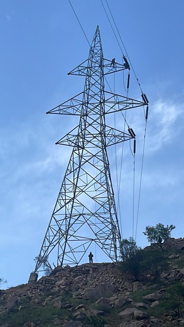 despite the difficulties in reaching and transferring equipment to the area, electricity heroes have successfully repaired one of the exploded imported electricity towers in Salang and connected a 200-250 MW circuit line to the grid.