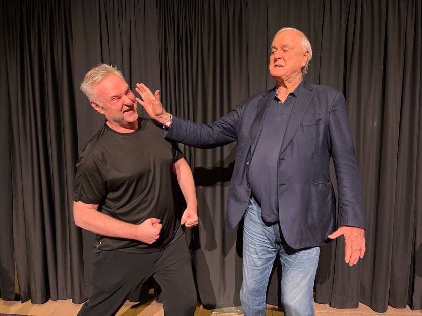 darren_bostock's tweet photo. I was B-slapped by John Cleese tonight what a honour https://t.co/XqTpsSgDr6