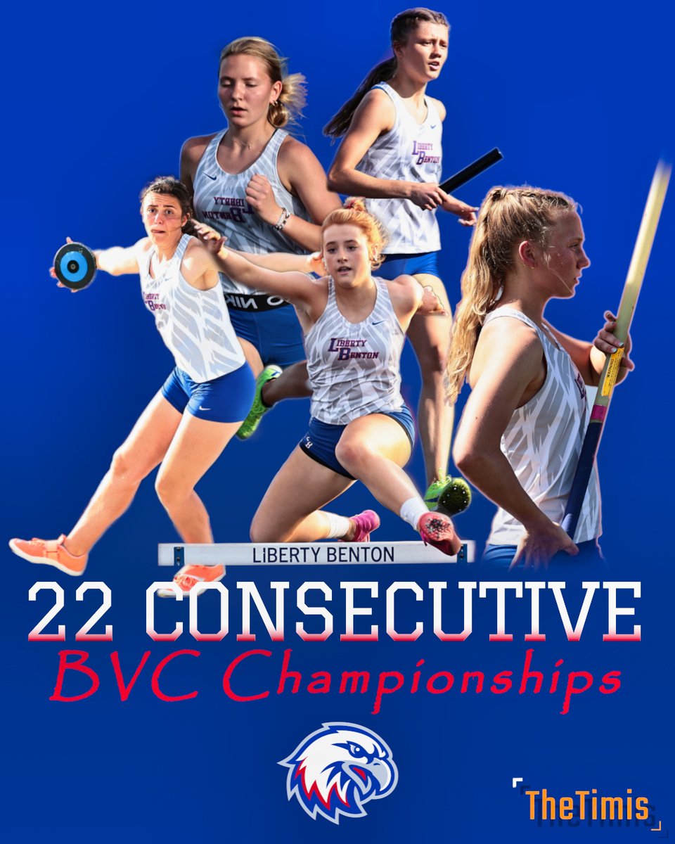Andrew37342214's tweet image. Congrats to the Liberty-Benton Girls track team on their 22nd consecutive BVC Championship. @LBHS_nest @JQuisJr @LibertyBentonHS