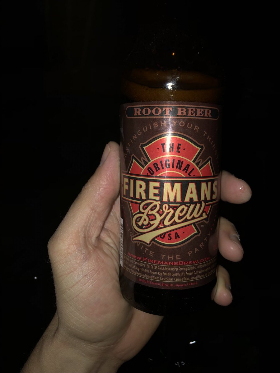 RootBeerThinks's tweet image. Fireman’s Brew Root Beer - very aromatic. Creamy with an almost smokey aftertaste. 

-96-