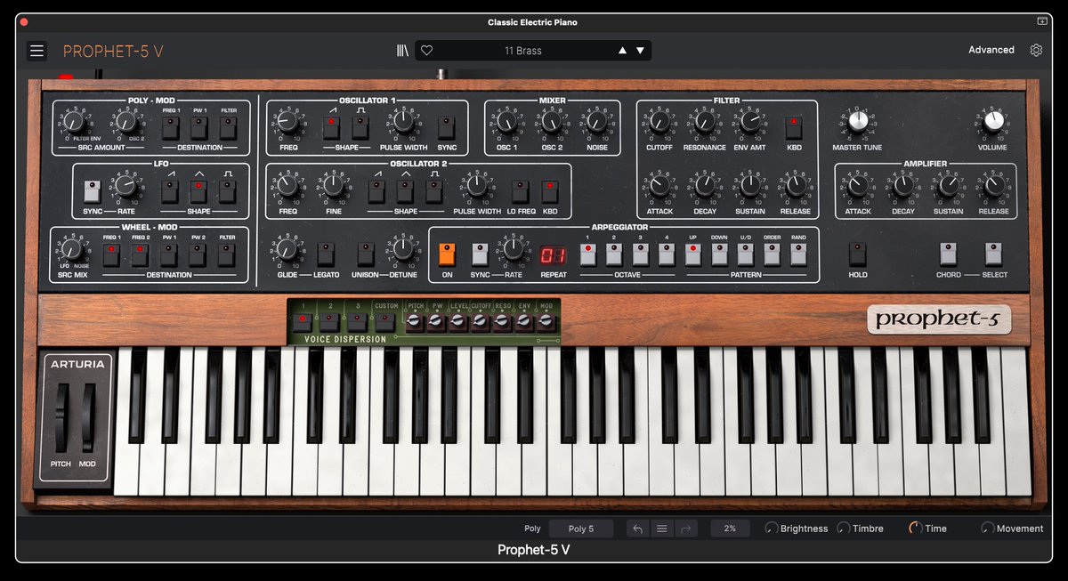 96bit_music's tweet photo. Prophet-5 V GUIがめっちゃリアルになったw
音はV5になって高域が伸びたけれど、V3.9までのオシレーターの揺れみたいなものがなくなった。(設定でどうにかなるのかな?)
音色プログラム切り替えのボタンがアルペジオ設定に変わった。なぜそこ変えたww
#Arturia
#VCollection9
#Prophet5V https://t.co/NUsjDfAWkD