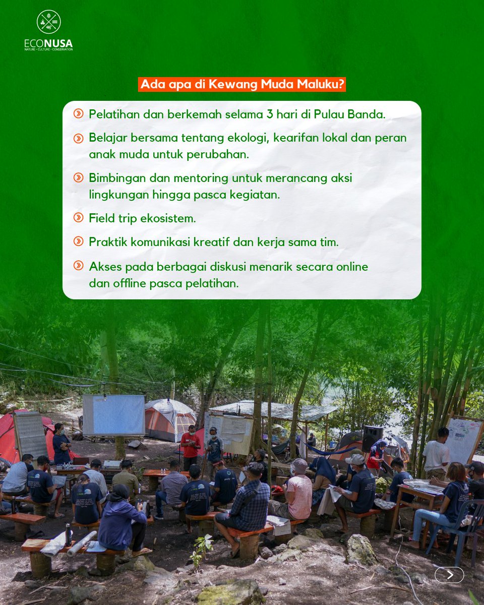 mcc_maluku's tweet photo. KEWANG MUDA MALUKU DATANG LAGI ! kamu akan diajak untuk mendalami isu-isu lingkungan seperti ekologi, perubahan iklim, pembangunan berkelanjutan, dan masih banyak lagi.Acara ini tidak dipungut biaya alias gratis!  #EcoNusa
#moluccascoastalcare https://t.co/JtJQXule3g