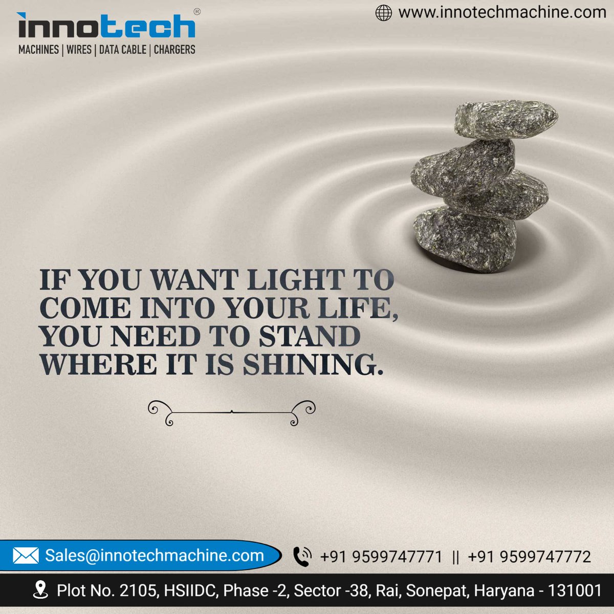 InnotechMachine's tweet photo. If you want light to come into your life.
You need to stand where it is shining.

#success #successquotes #successmindset #successful #inspiration  #inspirationalquotes #lovequotes #goodmorning #morning #saturdaymorning #innotech #innotechmachines https://t.co/Jzq2Hz3NIq