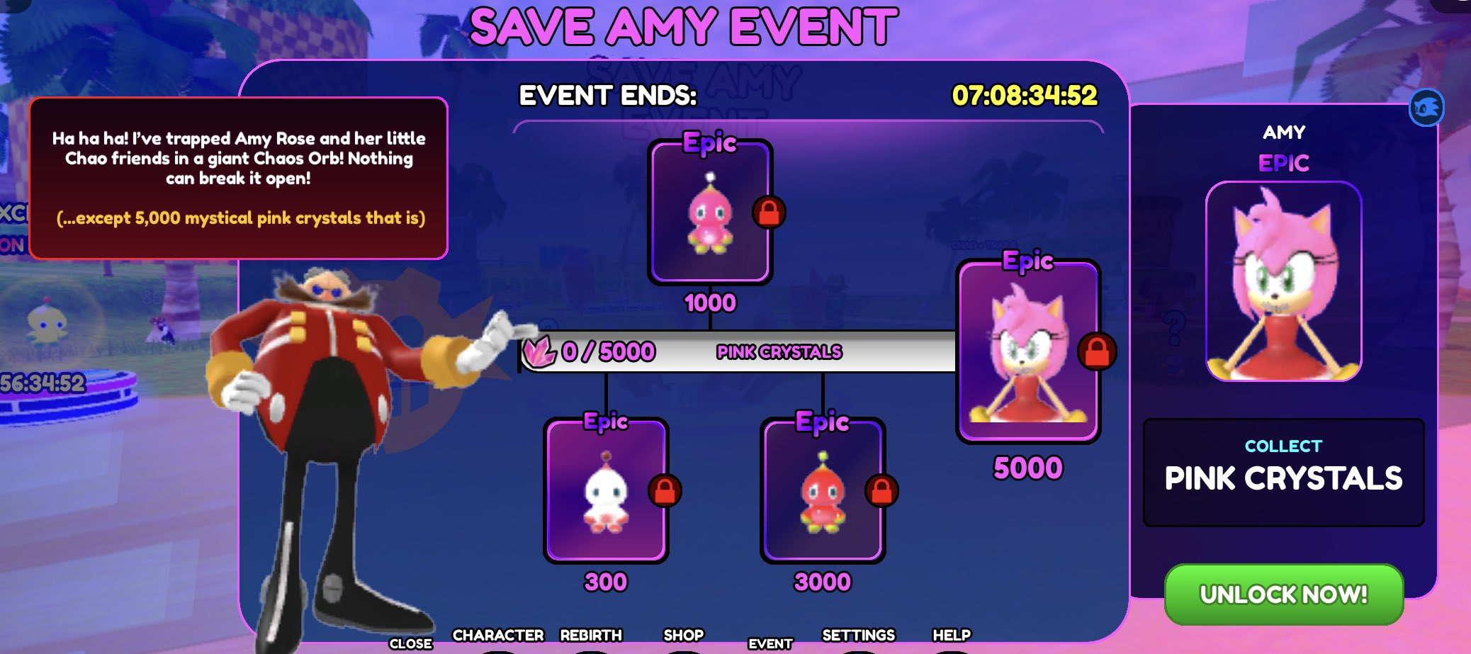 Here's How To Get Amy in Sonic Speed Simulator
