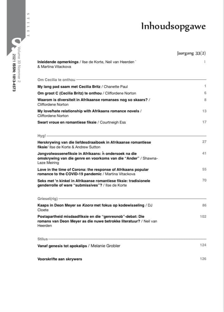 romance_project's tweet photo. The first ever academic journal issue on popular (romance) fiction in Afrikaans is out. And I’m proud. https://t.co/UzbakOAdUo