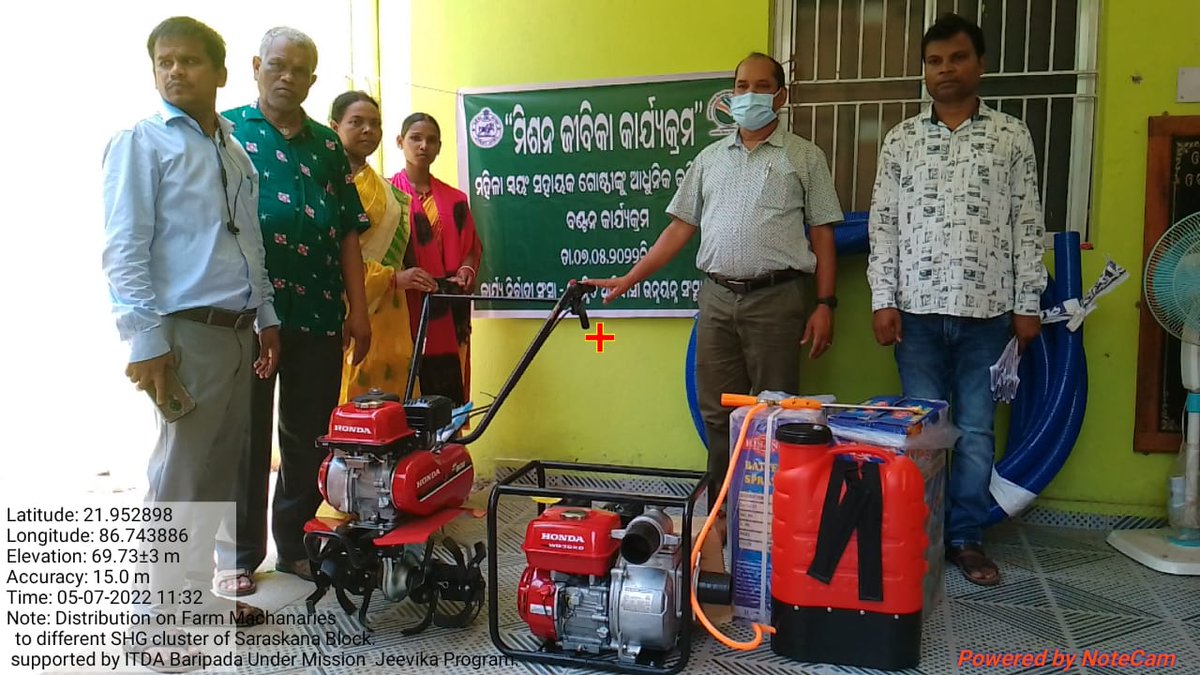 scstdevdept's tweet photo. ITDA #Baripada distributed 3HP #Honda #Pumpsets, #Power #Weeders and #Pesticide #Sprayers to 41 #SHGs of 10 blocks under Mission #Jeevika for increased irrigation potential and enhancement of cropping area.

@CMO_Odisha @SecyChief @IPR_Odisha @MoSarkar5T @stscdev @saraka_fan https://t.co/vKA7lE71Di