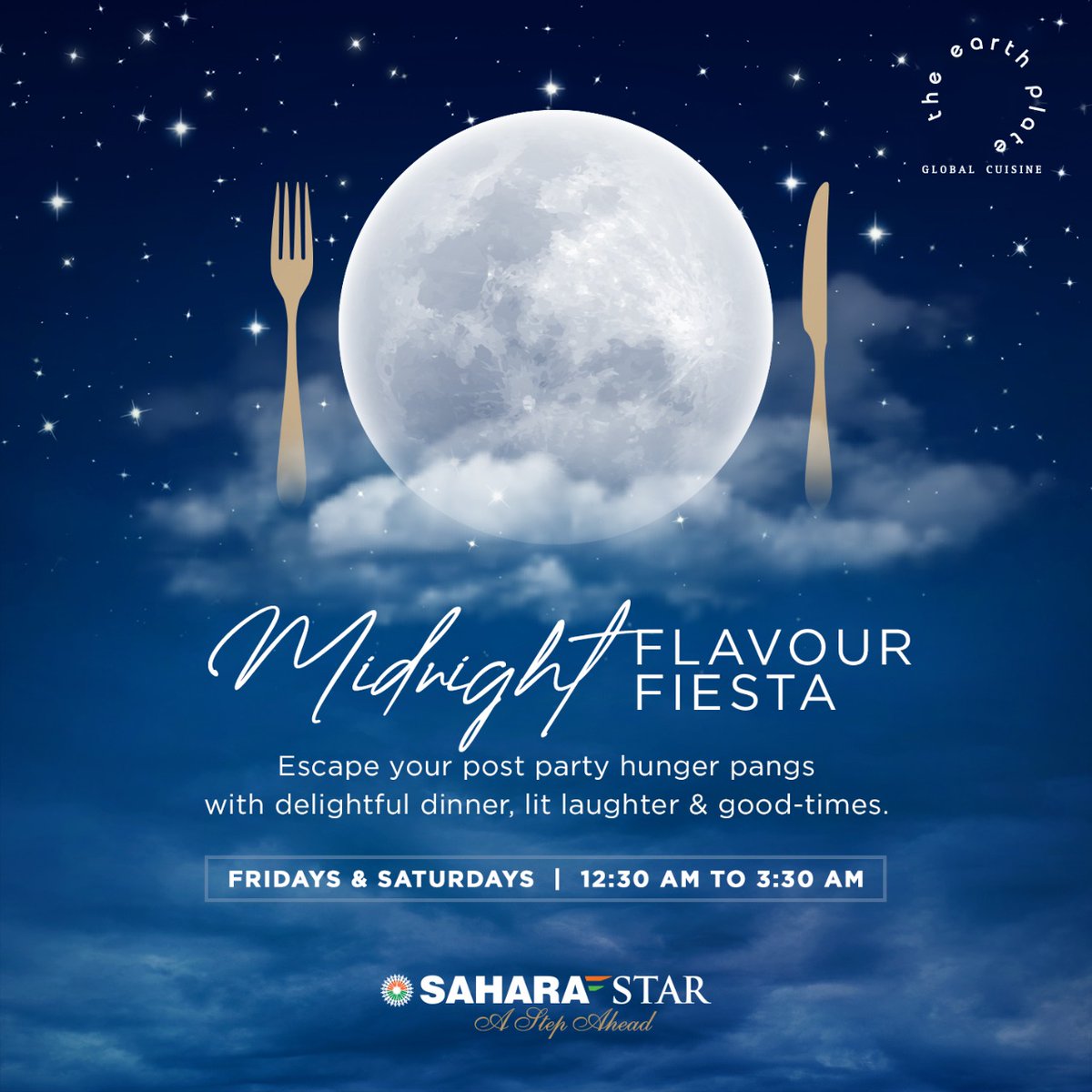 sahara_star's tweet photo. Who said there is a right time to dine out? Satiate your hunger even at the wee hours of the day with our special midnight buffet.
To know more, call us on +91 86574 11562 / +91 86574 11563
#hotelsaharastar #luxuryhotel #teamsaharastar #midnightcravings #MidnightBuffet https://t.co/OGYYUcAILS