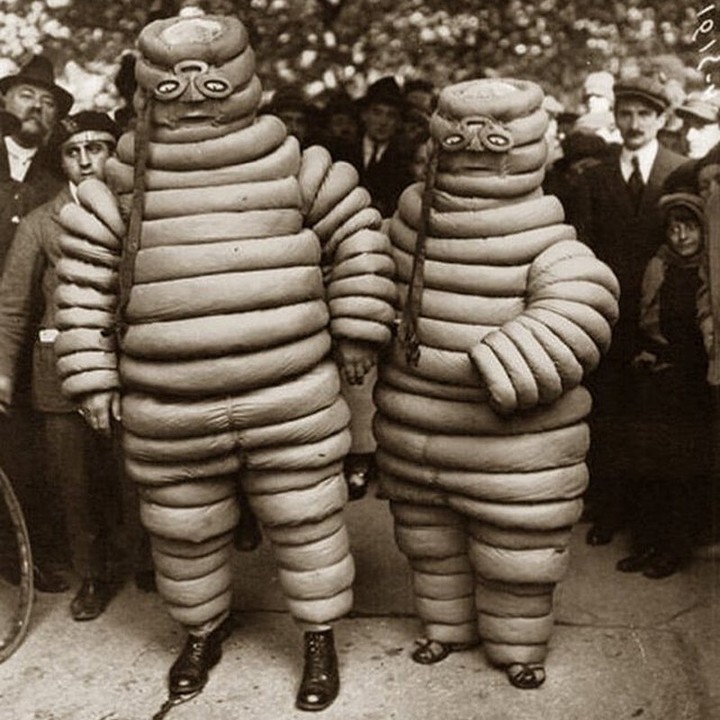historydefined's tweet photo. The Michelin Men in the 1920s. https://t.co/8PSmcA1L7M