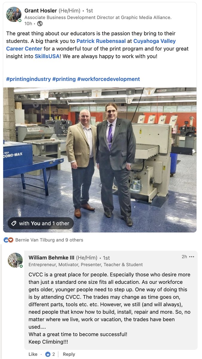 cvcc_graphics's tweet photo. CVCC Graphics program was visited by Graphic Media Alliance. #printrocks https://t.co/zu6SJ2Br4G