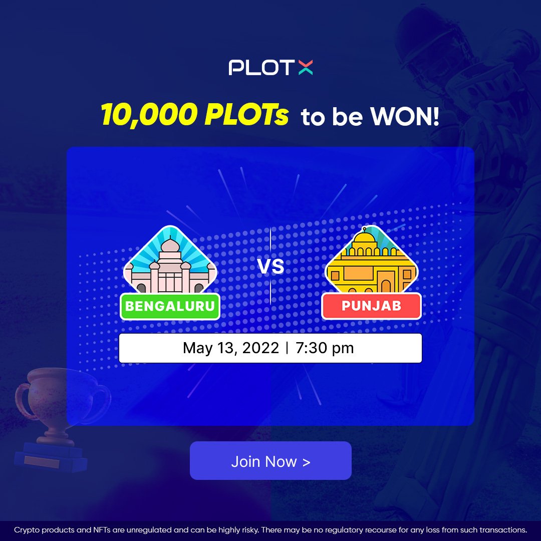 CryptoizOffice's tweet photo. 10,000 $PLOT be won | Bengaluru vs Punjab Download the app Answering simple questions Join the contests
Hurry up! Challenge closes in 15 minutes.
Join now https://t.co/HWc0XsWIYa
#CricketTwitter #CricketMeetsCrypto #Crypto https://t.co/jNmOSur640