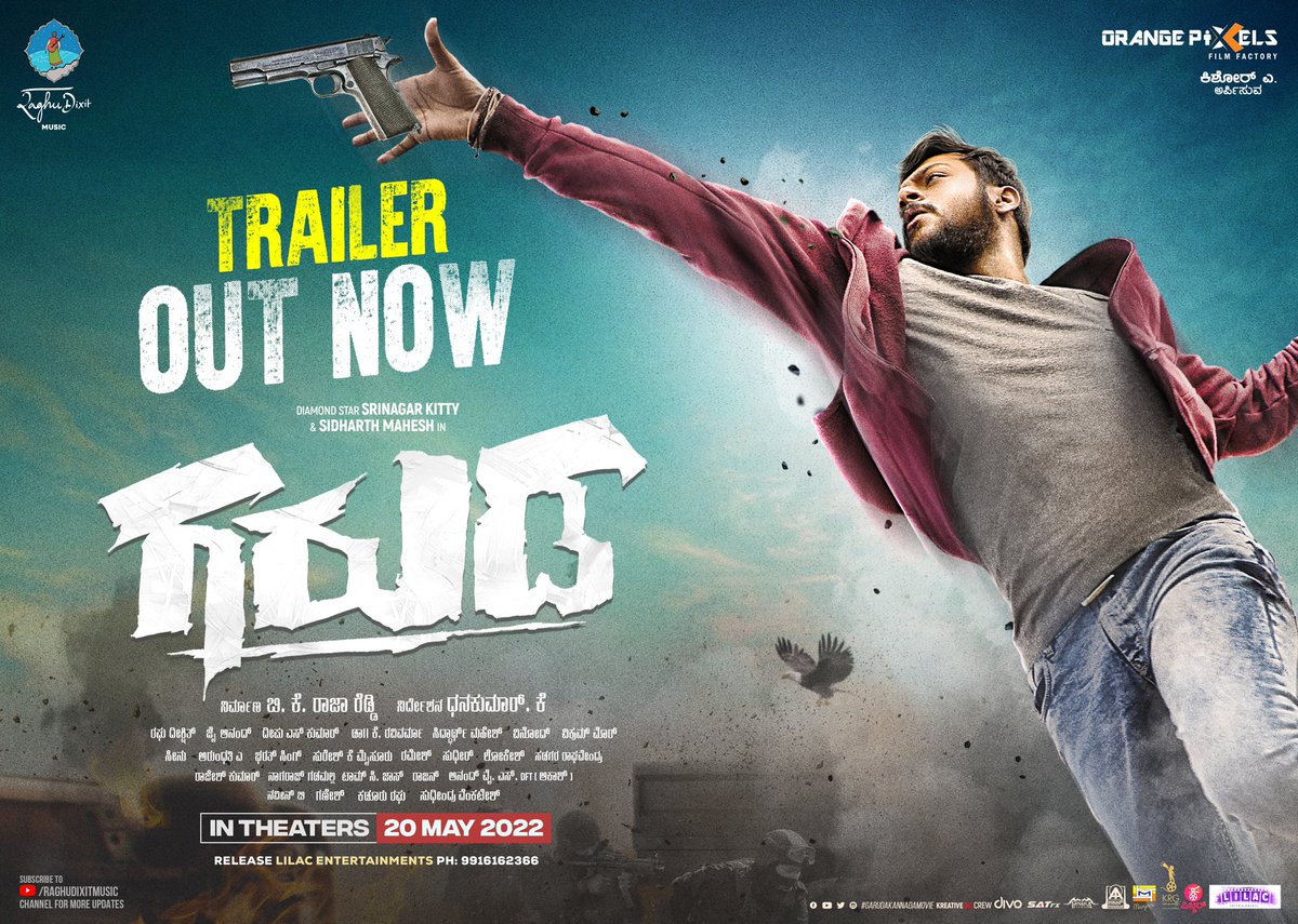 KRG_Connects's tweet photo. #GarudaReleaseTrailer OUT NOW!💥

🔗https://t.co/wqE7TRugBB

@siddarth_mahesh #SrinagarKitty @AindritaR @AshikaRanganath @kamnaJethmalani @Raghu_Dixit #Dhanakumar @KRG_connects
#GarudaOn20May2022 #Garuda https://t.co/vIojF5KDeQ