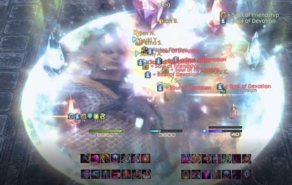 PeModyne's tweet photo. I never noticed this but #haurchefant and #Ysale literal portrait show up when the buffs go out in Eyes Phase #FFXIV https://t.co/w3bksIkgiz