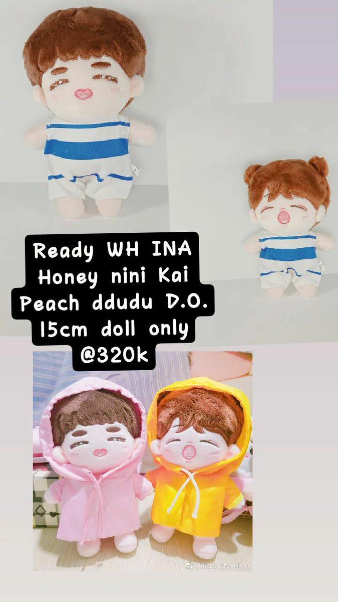 Caecilputri_'s tweet photo. WTS Ready INA

#EXO doll
Peach Ddudu D.O. doll only
Honey Nini Kai doll only
Dyosongi D.O. fullset
X-Kai full set
Knowing Sehun full set

🍊 by request https://t.co/Jfp4AJriM1