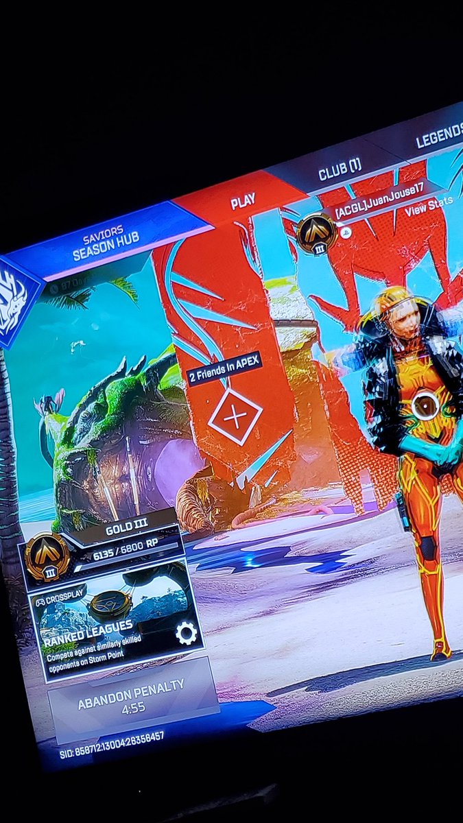 juanjoseAG94's tweet photo. @PlayApex Nice. Not only ranked is stupid now, but also get two errors and abandon penalty for no reason. Nice https://t.co/tMETgliiSe