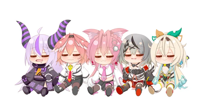 ねむねむholoX
#laplus_artdesu #Luillust #こよりすけっち #さかまた飼育日記  #いろはにも絵を 