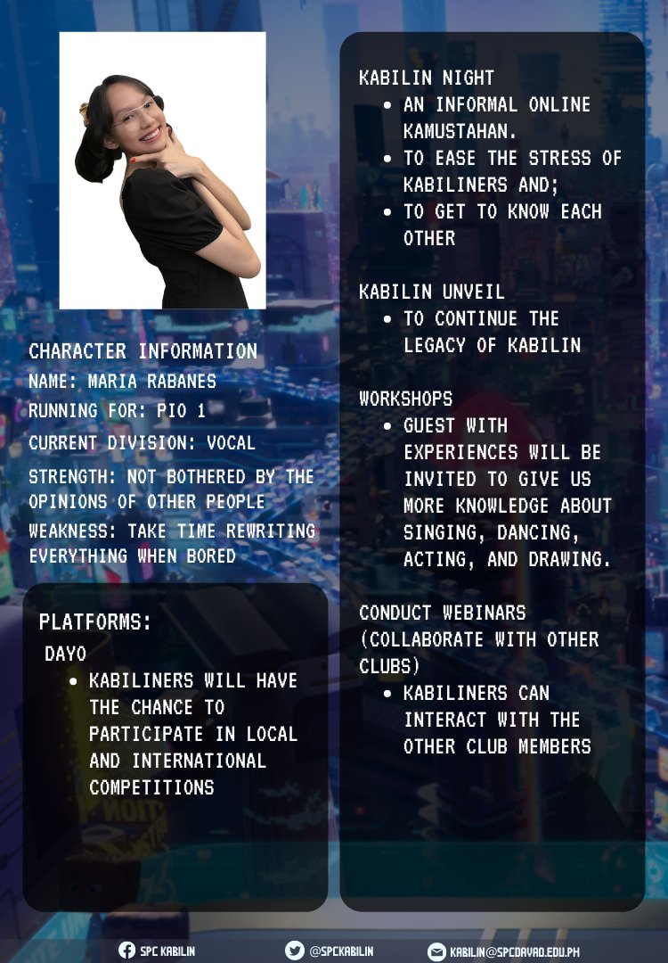 SpcKabilin's tweet photo. The platforms of the incoming aspiring leaders are now available! Take a peek and show your support as they promote innovation through art and culture, carrying on the legacy of their seniors.

Ipahinumdum ang Kagahapon, Ipadayon ang Kabilin 🎭 https://t.co/7IuW7j6UNX