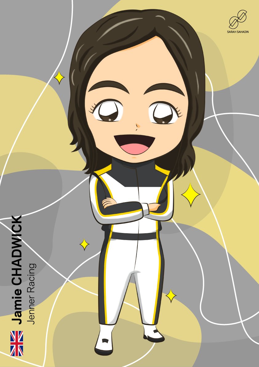 Chibi @JamieChadwick 🇬🇧 - Jenner Racing - @WSeriesRacing 💖 [NOTE: Please leave a credit when repost this work and DO NOT PLAGIARISE/REPRODUCE IT.] #wseries #femalesinmotorsport #art #anime #manga #chibi #racing #motorsport #SupportArtists #ArtistOnTwitter