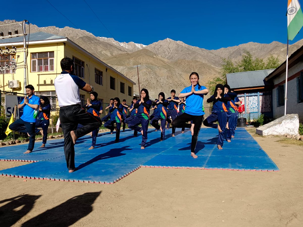 SAI_Chandigarh's tweet photo. Celebrating First Day Yoga in STC Kargil (Ladakh) on 14th May, 2022
#NewIndiaFitIndia #FitIndiaMovement #IDY2022 https://t.co/qQdqStjQ14