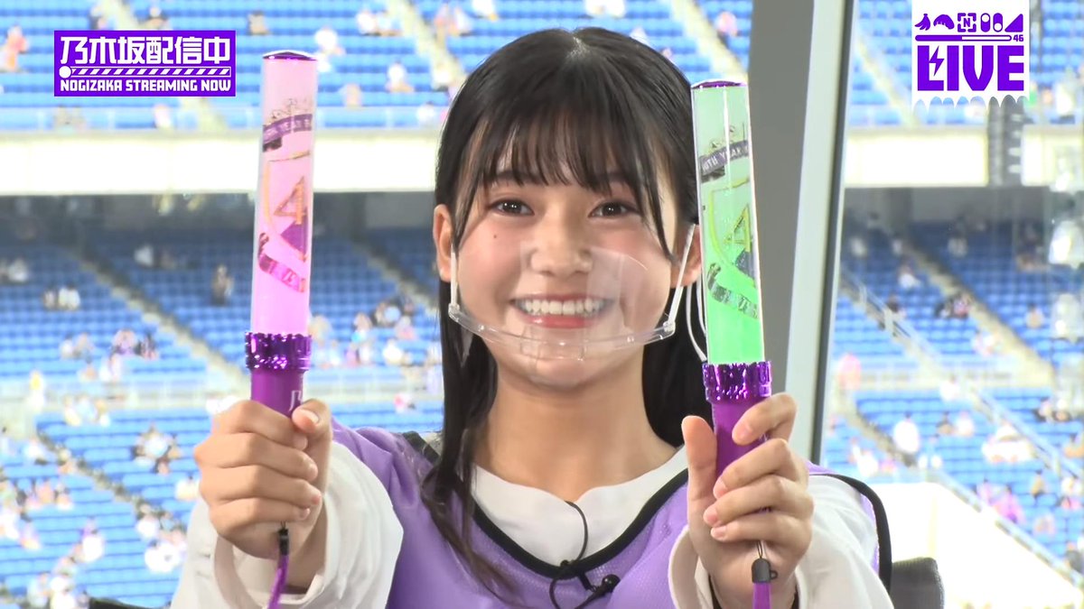 乃木坂46分TV出演中5期生ちゃんのサイリウムカラー② 奥田：黄緑