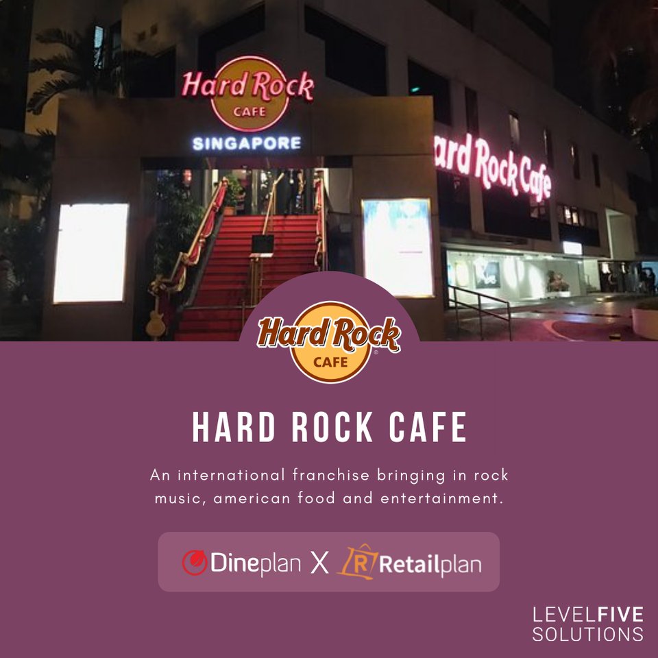 DineplanPOS's tweet photo. Hard Rock Cafe Singapore serves classic American food with live music and entertainment.
Thank you, Hard Rock Cafe, for choosing LevelFive Suites.
#LevelFive #RetailPlan #merchantservices #possystem #pos #pointofsale #retailpos #ecommerce #business #lfsolutions https://t.co/rdMdnYOJQa