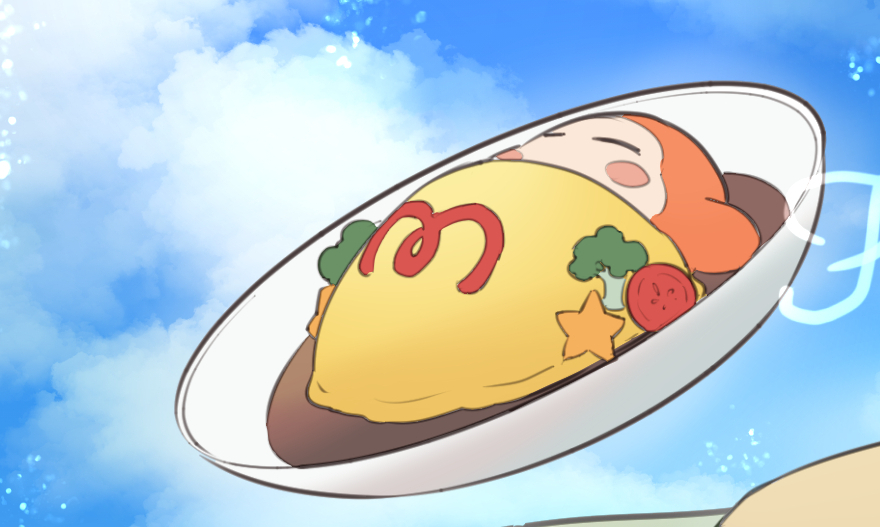 カービィ 「ぽよ～ 」|すざく＠２月１０日発売！『天空の異世界ビストロ店』のイラスト