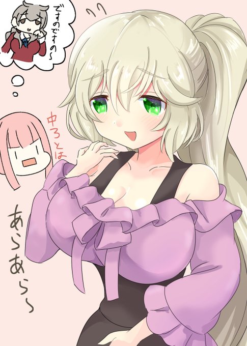 織莉子ちゃん描きました いろはちゃんの前でねこかぶりぎみ 