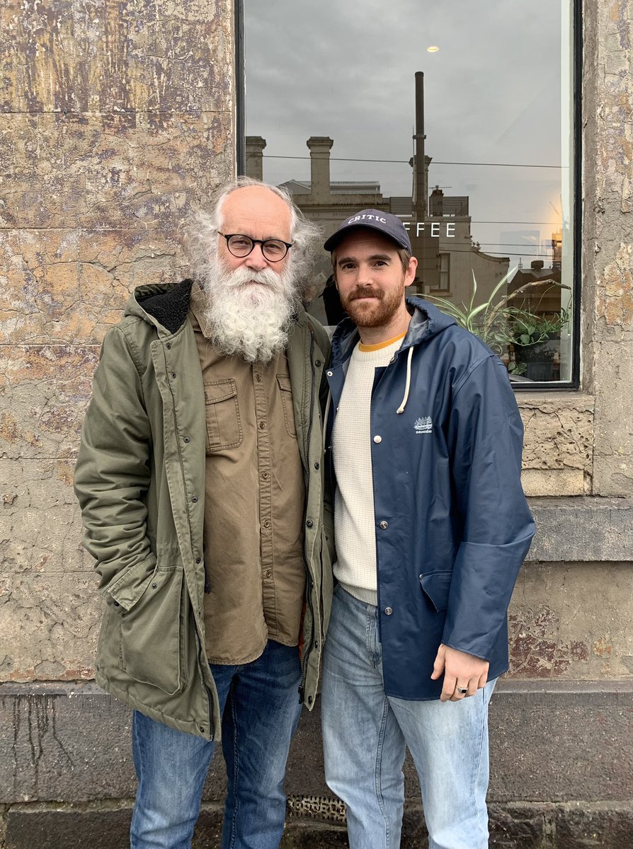 Returning from my hiatus to say the philosopher and disciple are doing fine. Had a lovely time with George and <a href="/aufhebenedict/">Benedict Santilli</a> (thanks for the pic!) this morning to discuss the contemporary state of philosophy and the philosopher 💫