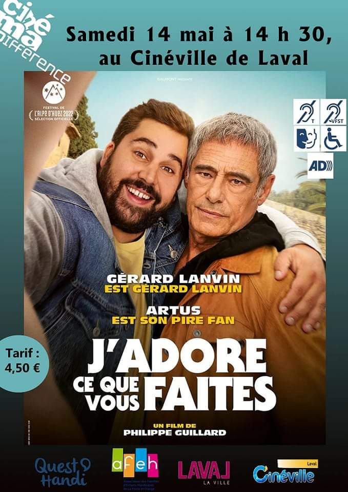 MichelNeveu6's tweet photo. #Laval Séance #CinéMaDifférence cet après-midi à 14h30 @cineville_laval
L'accueil des personnes en situation de handicap sera assuré par les bénévoles de #QUESTHANDI https://t.co/vQfTxfpngw