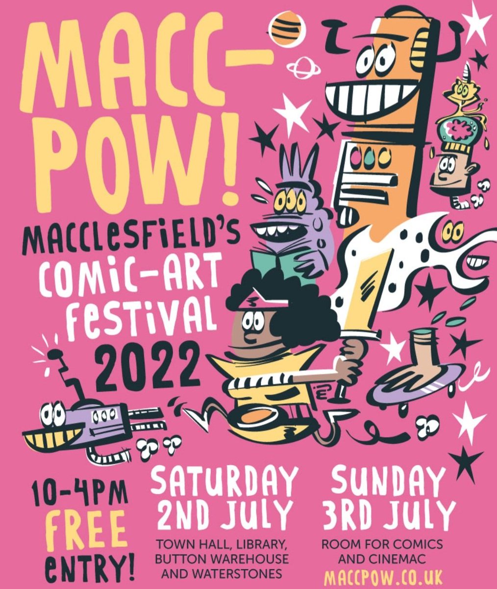Come see <a href="/DrawnTogetherCo/">Drawn Together Collective</a> at Macc-Pow 2nd July.

#comicsfestival #Macclesfield #zine #comics
