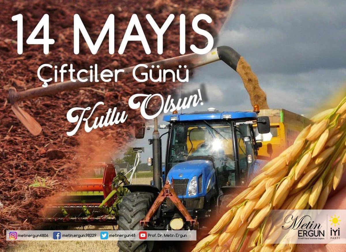 Yaz kış demeden emeği ile toprağa can veren, üreten tüm çiftçilerimizin ve tarım emekçilerimizin #14MayısÇiftçilerGünü kutlu olsun.