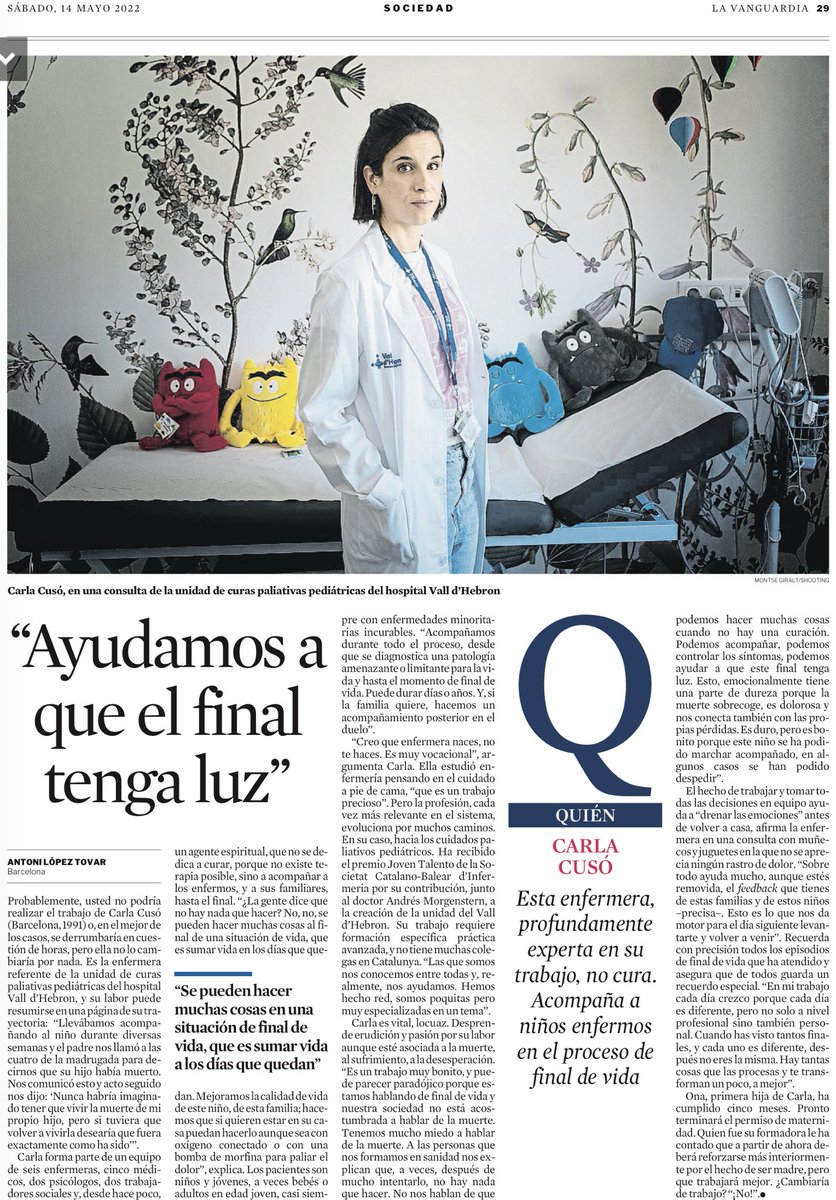 Historias como la de hoy en ⁦<a href="/LaVanguardia/">La Vanguardia</a>⁩ con Carla Cusó (⁦<a href="/Cucucarla/">Carla</a>⁩) de protagonista devuelven la fe en la humanidad. Gracias a ⁦<a href="/vallhebron/">Vall d'Hebron</a>⁩ por promover esta iniciativa. Ojalá cree escuela.