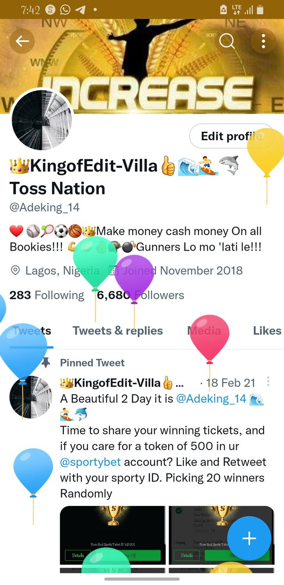 Got balloons today cos its my Day Guys🥳💖🕺💃🎂🍾🎂🍾. Thank you all for your love, prayers, care and most especially the kindness shared upon me. Thank God I met you all even though we never saw for once, I would say u sure have added positive vibes to my life.
