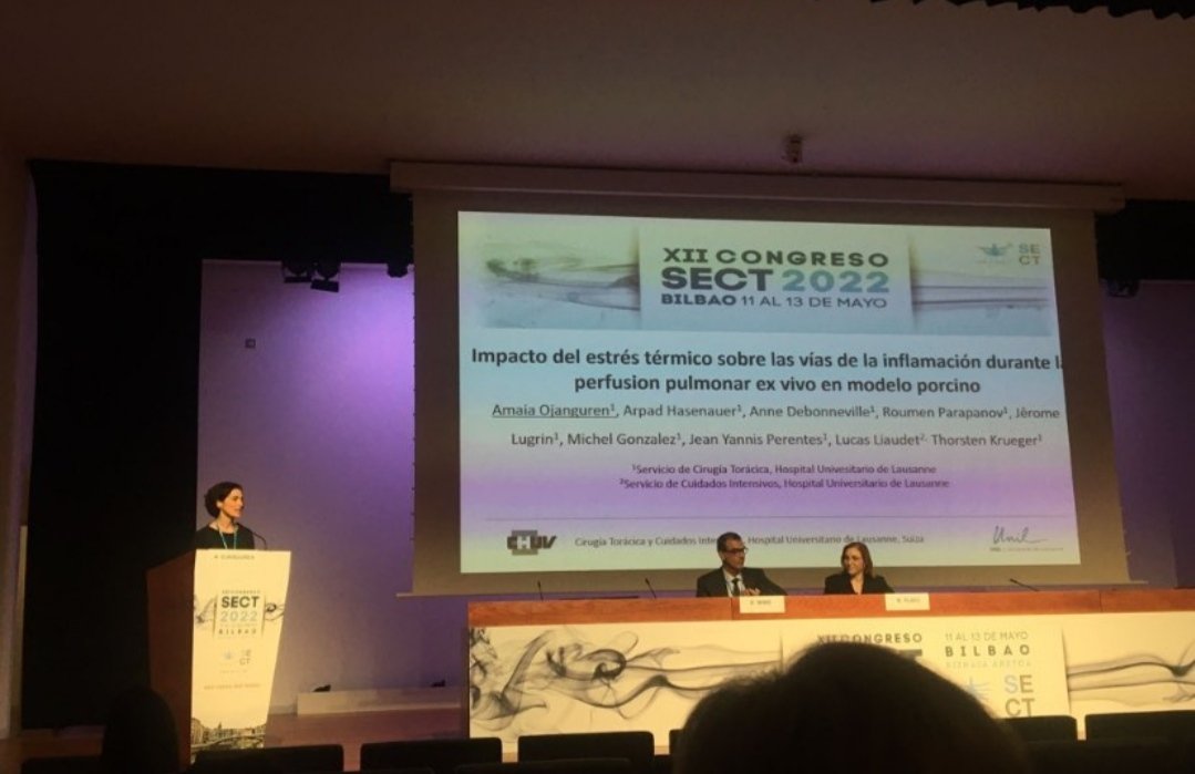 TTrueta's tweet photo. Ayer finalizó el XII Congreso de la Sociedad Española se Cirugía Torácica.  Nuestra compañera, la Dra Matilde Rubio tuvo el placer de moderar la mesa de las mejores comunicaciones orales junto al Dr. Richard Wins. @TTrueta @SECTtoracica @sect2022 https://t.co/1a0T88eFW4