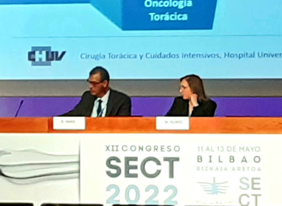 TTrueta's tweet photo. Ayer finalizó el XII Congreso de la Sociedad Española se Cirugía Torácica.  Nuestra compañera, la Dra Matilde Rubio tuvo el placer de moderar la mesa de las mejores comunicaciones orales junto al Dr. Richard Wins. @TTrueta @SECTtoracica @sect2022 https://t.co/1a0T88eFW4