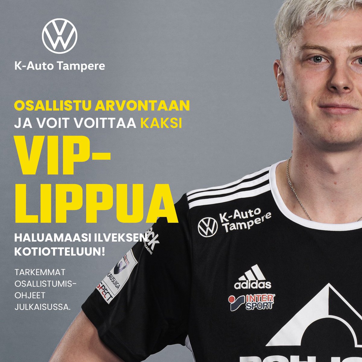 ilvesfootball's tweet photo. 🟡 ARVONTA! 🟢

Käy katsomassa ohjeet Instagram-tililtä ilvesedustus ja osallistu huikeaan VIP-lippujen arvontaan 🔥

#ilves #keltavihreä #kauto #tampere #volkswagen https://t.co/QcG6R9Xzgt