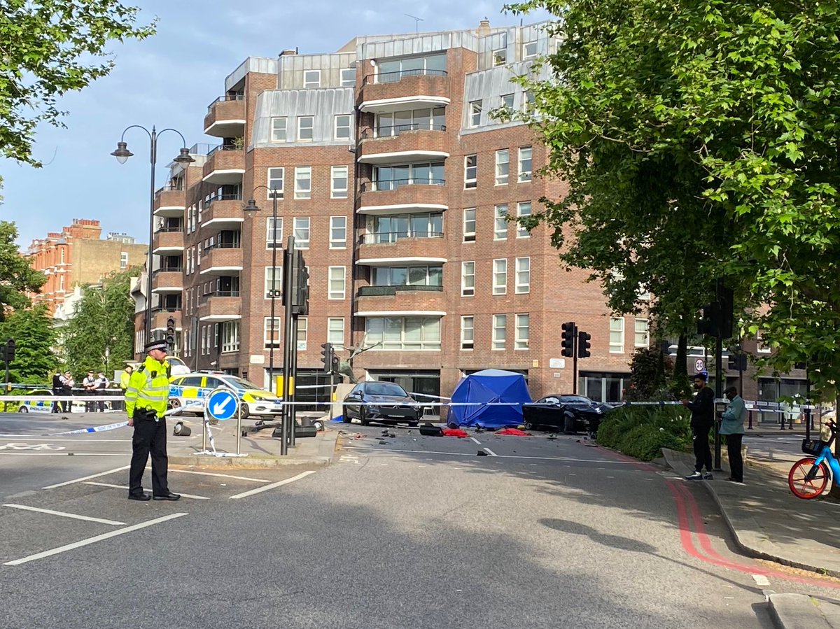 999London's tweet photo. A 41-year-old woman and her three dogs have been killed after a serious collision in #Chelsea this morning. 

Police were called to Cheyne Walk, SW3, near to Albert Bridge Road at 06:21. 

The woman - a pedestrian - was pronounced dead at the scene. 

1/2 https://t.co/oF61jtZOBv