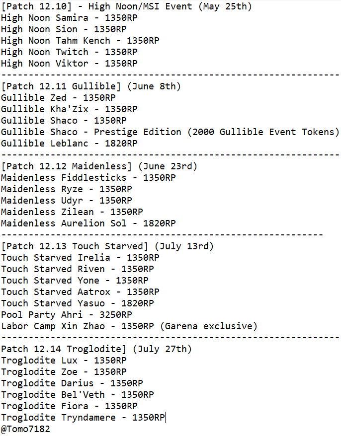 ByorCore's tweet image. New League skins leaked